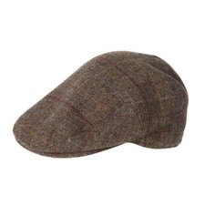Berretto Barbour Crieff in tweed oliva/blu/rosso