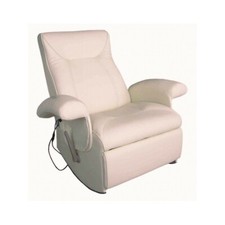 Poltrona massaggiante vibrante crema eco pelle poltroncina tv massaggi SA019HV