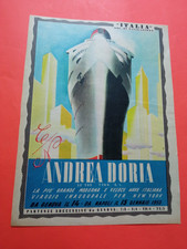 PUBBLICITA' 1953 NAVE ANDREA DORIA VIAGGIO INAUGURALE PER NEW YORK GENOVA-NAPOLI