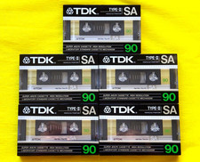5 nastri cassette TDK SA 90 1986-1987 + scatola originale + sigillato + Made in Germany +