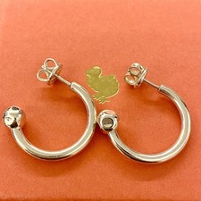 Dodo Pomellato Orecchini Anelle Cerchi Argento Unisex Fuori Produzione Originali