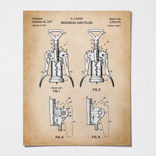 Wine decor corkscrew - wine,
