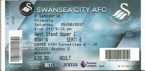 Swansea city sampdoria - swansea, v