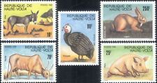 Upper Volta 1981 coniglio, asino, maiale, mucca, animali, cavia, uccellini MNH
