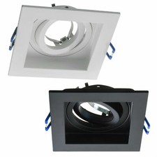 Porta Faretto incasso orientabile quadrato 90mm luci soffitto lampade GU10 GU5.3