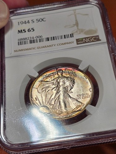 1944 walking liberty mezzo - s,