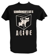 T shirt Gatto di Schrodinger Uomo Bambino Sheldon Maglietta Divertente Animali