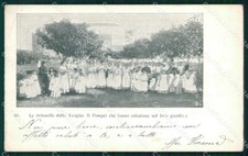 Napoli Pompei Valle di Orfanelle Vergine Colazione in Giardino cartolina MX1427