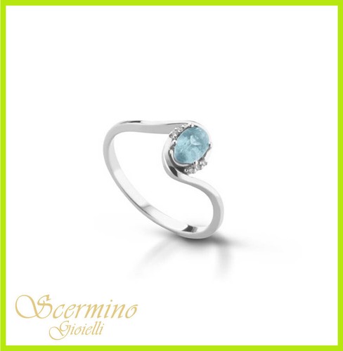 Anello oro bianco 18k con - in,