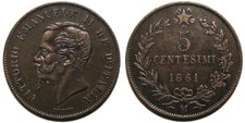 5 centesimi 1861 M BB
