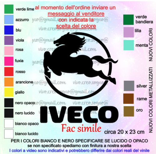 Iveco adesivo con logo - , 20x23