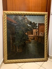 Veduta dei Navigli, olio su