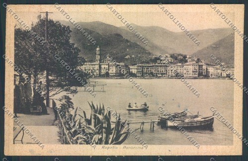Genova rapallo barca cartolina - genova,