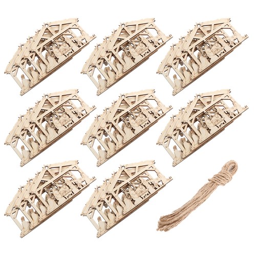 50pz mangiatoia legno scena - mangiatoia,