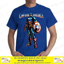 T-SHIRT CAPTAIN AMERICA TSHIRT AVENGERS supereroe taglie bambino uomo fino 5XL