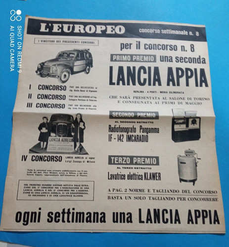 Pubblicita 1953 concorso 8 - ,
