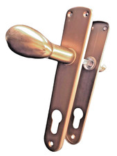 Maniglia per Porte Interne Coppia in Alluminio Bron con Placca YALE Q.8x70 HOPPE