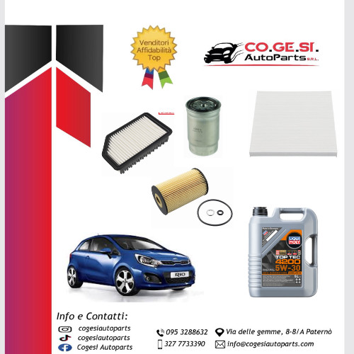 Kit tagliando filtri litri - +6,