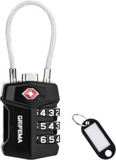 Lucchetti TSA Con Combinazione a 3 Cifre, Cavo Acciaio Flessibile per Valigie, B