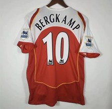 replica storica Maglia da calcio retrò dell'arsenal Di bergkamp numero 10