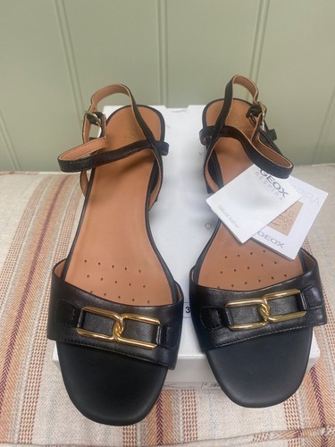 Sandali geox neri con tacco - sandali, a