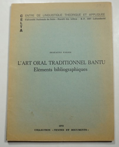 Art oral traditionnel bantu - traditionnel,