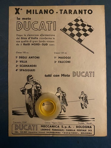 Rara pubblicita moto ducati - pubblicita’,