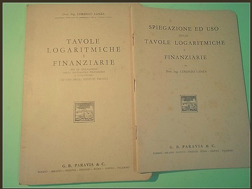 Tavole logaritmiche - tavole,