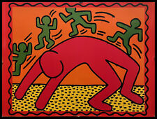 1990ca * Manifesto, Poster Arte "Keith HARING - Untitled - 1989 - Red Man Green