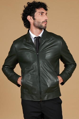 Giacca vera pelle verde - vera,