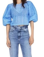 Top Zara donna piccolo blu