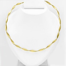 Collana Choker Piatta In Oro