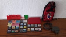 Console Nintendo DS Lite Rosso Red Super Mario R4 più 20 giochi Borsa Custodia