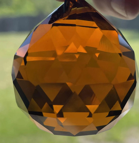 40mm amber colored glass - colored,