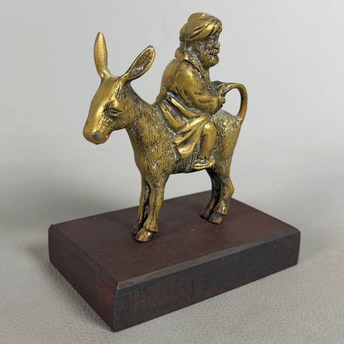 Statua ottone uomo asino - uomo,