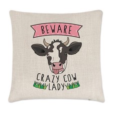 Beware Pazzo Mucca Donna Lino