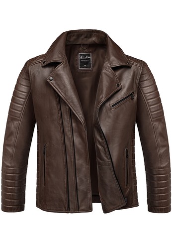 Giacca uomo vera - pelle, biker
