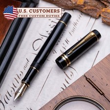 Parker - Doufold Centennial Black MK3 - Fountain pen - Nib B 18K