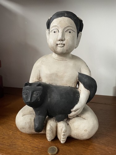 Statua legno intagliato a - legno,