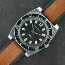 Orologio da polso uomo vintage Caravelle Diver 17 Jewel carica manuale 11UECD con data funzionante