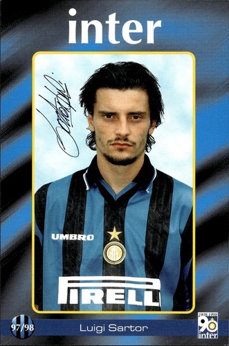 Cartolina calciatori inter - cartolina,