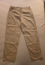 ARMANI JEANS 90s Cargo Pants Brown Tan Khaki Relaxed Loose Fit W35 L32 Utility 