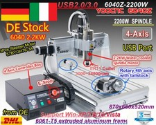 〖IT〗 4 Axis USB 6040 2.2KW Spindle CNC Router MACH 3 Engraving Milling Machine
