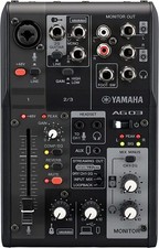 YAMAHA AG03 MK2 BLACK Mixer 3 Canali per Live Streaming con Scheda Audio Usb  