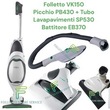 FOLLETTO VK150 NUOVO VORWERK COMPLETO ACCESSORI: BATTITORE PICCHIO LAVAPAVIMENTI