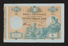 ITALY  -  25 lire, 1885  -  VF