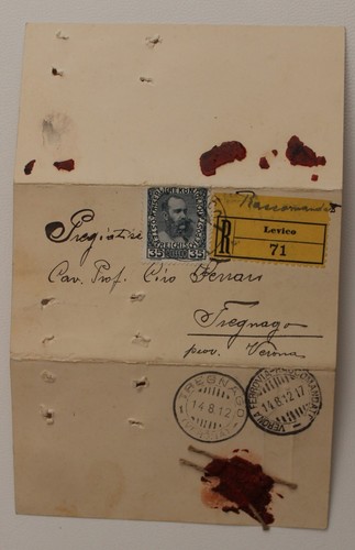 1912 incoming raccomandata - incoming,