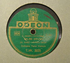Disco Grammofono 78 Giri Vintage Odeon - Valse Brune - Orchestra tipica Viennese