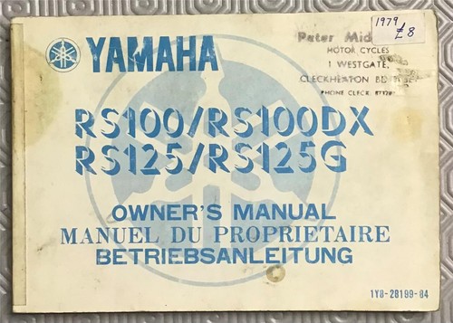 Yamaha rs100 rs100dx - rs100dx, rs125