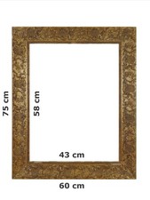CORNICE DORATA PER QUADRI O SPECCHI ANTICA INIZIO SECOLO LEGNO DORATO S3